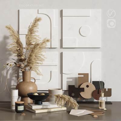 现代装饰品模型组合